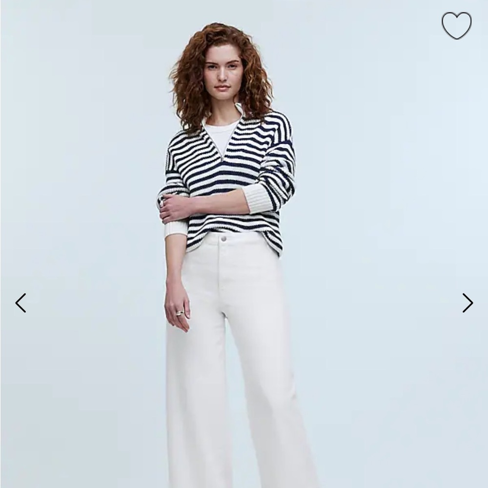 Madewell Emmett Wide-Leg Jeans in Tile White